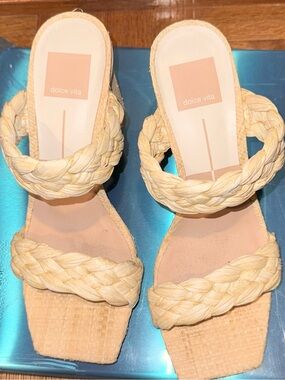 Dolce Vita Cream Braided Slide Sandals